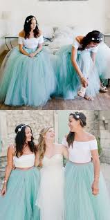 Fashion Two Piece Mint Green Tulle Long Bridesmaid Dress 1451 By Rosyprom 10 Two Piece Bridesmaid Dresses Bridesmaid Dresses Wedding Bridesmaids Dresses Blue