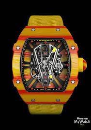 Its tourbillon calibre, which is suspended within the case, can resist accelerations of more than 12,000 g's, a record for richard mille. Watch Richard Mille Rm 27 03 Tourbillon Rafael Nadal Rm 27 Quartz Tpt Comfort Elastical Strap