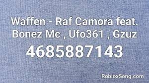 You can simple copy the song id which is showing below. Waffen Raf Camora Feat Bonez Mc Ufo361 Gzuz Roblox Id Roblox Music Codes