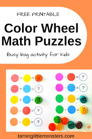 Color Wheel Math Printable Activities For Kids Maths Puzzles Business For Kids