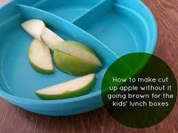 Lunch Box Tip - How To Keep Cut Up Apple Fresh - Planning With Kids