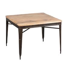 Retrouvez notre sélection de tables à manger. Table De Repas Carree Acier Bois Recycle Chalerston Salle A Manger