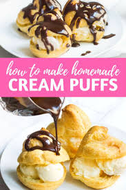 Profiteroles How To Make Homemade French Cream Puffs With Melted Chocolate Easy Recipe Via Profiteroles Recipe Homemade Cream Puffs Low Carb Recipes Dessert