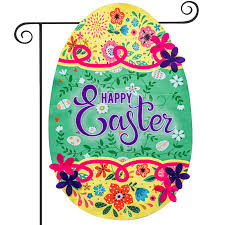 hogardeck Happy Easter Garden Flag, Egg Shape Double Sided Yard Flag with  3D Applique Flowers, Outdoor Indoor Decorations, Home Decor for Patio, Lawn  & Porch, Spring Decorations Easter Gifts : Amazon.sg: Garden