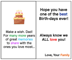 Tease him about his age, or acknowledge the impact he's had on your life. 10 Best Printable Birthday Cards For Dad Printablee Com