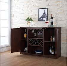 Which type is the best? Amazon Com Wine Bar Buffet And Storage Cabinet With Center Glass And Wine Rack Side Shelves And Open Focal Point Shelf Walnut Furniture Decor