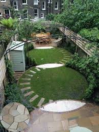 Terraced Concrete Patio And Terraced Patio Garden See More Ideas About Patio Backyard And Ou Circular Garden Design Garden Design Layout Modern Garden Design