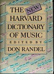 The New Harvard Dictionary Of Music 1986 Edition Open Library