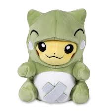 Official Pokemon Amie Substitute Pikachu Plush Pikachu Dressed Up In Removable Substitute Costume A Pokemon Center Origin Pikachu Plush Pokemon Pokemon Plush