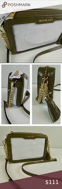 Michael Kors Clear Leather Camera Bag Crossbody Mk Leather Camera Bag Leather Michael Kors