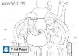 Unclean spirit coming out of a man coloring page. Philip And The Ethiopian Coloring Pages For Kids Printable Pdfs Connectus