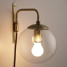 Glass Globe Wall Sconce Wall Sconce Lighting Wall Sconces Brass Wall Sconce