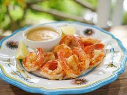 Grilled Shrimp With Peach Cocktail Sauce Recipe Food Network Recipes Giada Recipes Cocktail Sauce