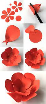 Step by step paper flowers craft ideas. Paper Flower Craft Paper Flower Tutorial Paper Flowers Diy Paper Flower Crown