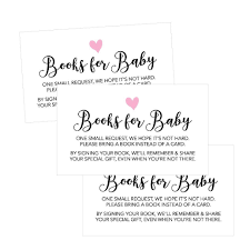 Instead of a traditional baby shower card that may be saved in an album or baby book (or land up in the trash), a. 25 Books For Baby Request Insert Card For Girl Pink Hearts Baby Shower Invitations Or Invites Cute Bring A Book Instead Of A Card Theme For Gender Reveal Party Story Games Business