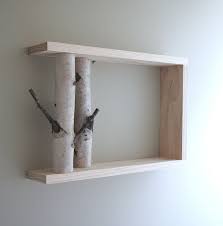 white birch forest wall art shelf 18x12 birch shelf etsy diy deko ideen haus deko rustikaler wanddekor