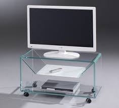 Why is a mobile tv stand with wheels such a great business tool? Glass Tv Stand On Wheels In Modern Design Dreieck Design