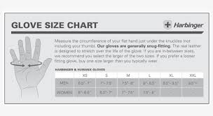 Harbinger Fitness Glove Size Chart Images Gloves And