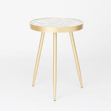 طاولة زينة من سيليبريت 45x45x61 سم ذهبي In 2020 Table Decor Side Table