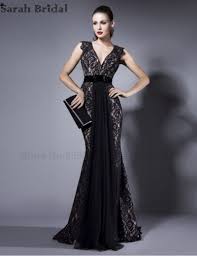 Fatto di materiali di buona qualità:pizzo e. Lungo Elegante Pizzo Nero Vestiti Da Sera Convenzionali 2016 Backless Donne Occasioni Speciali Prom Dress Gown Abiti Da Sera Con Gonne Stile Di Moda Vestaglia