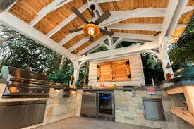 Send a houzz gift card! Gabled Roof Cedar Pergola Outdoor Kitchen Craftsman Pool By Pratt Guys Houzz