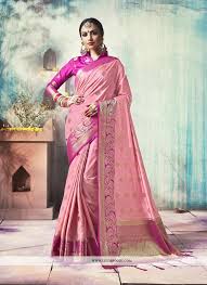 Pink and mauve shaded georgette applique worked lehenga choli. Which Saree Suits A Pink Printed Blouse Quora