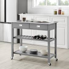 Maybe you would like to learn more about one of these? Chloe Stainless Steel Top Kitchen Island Cart Gray Crosley Furniture