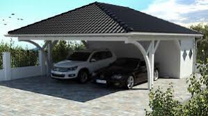 Walmdach Carport 7 60 X 8 80 Mit Gerateraum Mit Onlinerabatt Carports Ab Werk Ebay
