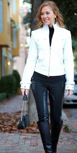 Click here to check amazing appreciation of booted news women blog spot content for germany. The Appreciation Of Booted News Women Blog The Very Best Of Hilary Kennedy White Leather Jacket Leather Jacket Outfits