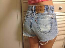 Diy Denim Shorts From Dad Jeans Denim Shorts Dad Jeans Diy Jean Shorts
