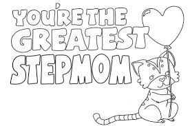 Greatest Stepmom Card Mom Coloring Pages Step Moms Coloring Pages