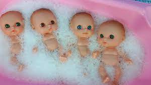 Baby Doll Bath Time Toys Play In Bubbles Bathroom How To Play Toys Youtube