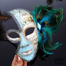 Black And White Masquerade Masks Full Face Mardi Gras Mask Masquerade Mask Mardi Gras Full Face Masquerade Mask With Peacock Feathers And Gems Masquer Mardi Gras Mask Carnival Masks Masks Masquerade