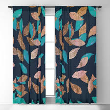 Navy blue and gold match together beautifully. Trendy Navy Blue Rose Gold Teal Leaves Floral Blackout Curtain By Pink Water Society6 Rose Gold Bedroom Gold Curtains Living Room Rose Gold Rooms