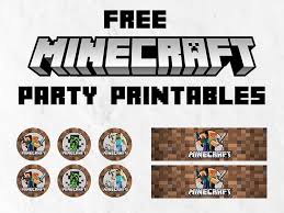 The world itself is filled with everything from icy mountains to steamy jungles, and there's always something new to explore, whether it's a witch's hut or an interdimensional portal. Free Minecraft Party Printables