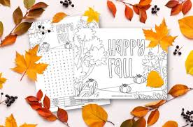 On each of these alphabet worksheets there is a picture to color that starts with the same begining sound, lines of uppercase letters to trace, tracing lowercase letters. Printable Fall Coloring Pages Happy Fall Coloring Page And Word Search