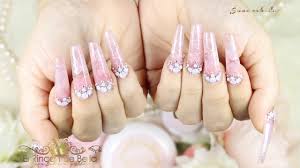 Los mejores diseños de uñas acrílicas no se basan únicamente en una buena combinación de colores. Unas Acrilicas Largas Pink Con Piedras Youtube