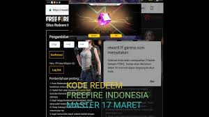 Please contact customer service if you encountered any issue. Kode Redeem Indonesia Master 17 Maret Free Fire Youtube