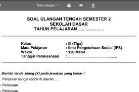 Pendidikan ilmu pengetahuan sosial, ,, pelajaran ips debagai salah satu topik disekolah dasar kelas 1, 2, 3 hingga 6, sehingga ilmu yang akan di. Soal Latihan Uts Ips Kelas 3 Sd Mi Semester 2 Sekolahdasar Net