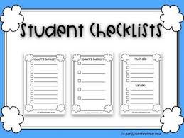 Help Your Students Stay Organized And On Task With These Classroom Checklists Use During Unstructured Times Such As Mak Classroom Checklist Student Checklist