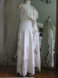 White Leather Wedding Dress Native American Inspired Boho Etsy Leather Wedding Dress White Leather Wedding Dress Native American Dress