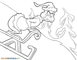 It happened on christmas eve as the bad solitary creature visited the homes of the whoville — a small town. Get This Grinch Coloring Pages Printable Grinch Skiing Down The Hill