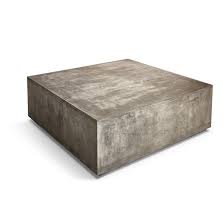 Bloc Concrete Dark Gray Coffee Table 47 25 Stone Coffee Table Coffee Table Square Coffee Table