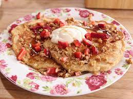 Strawberry Granola Pancakes Recipe Granola Pancakes Food Network Recipes Strawberry Granola