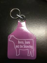 Ear Tag Keychain Showing Livestock Cattle Brands Cattle Tags