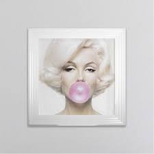 Get it as soon as fri, jul 9. Shh Interiors Marilyn Monroe Blowing Gum Tattoo Framed Wall Art 1wall