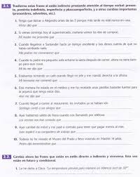 El Estilo Indirecto Ejercicios 1 La Galere Espagnole Estilo Indirecto Practicas Del Lenguaje Ensenando Espanol