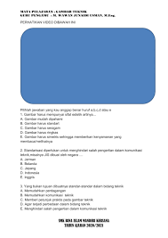Check spelling or type a new query. Soal Uas Ganjil Gto X Tahun Ajaran 2020 2021 Worksheet