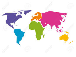 Weltkarte kontinente weltkarte umriss geographie karte. Vereinfachte Weltkarte Aufgeteilt Auf Sechs Kontinente Sudamerika Nordamerika Afrika Europa Asien Und Australien In Verschiedenen Farben Einfache Flache Vektor Illustration Lizenzfrei Nutzbare Vektorgrafiken Clip Arts Illustrationen Image