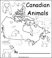 Leave the rectangles around section 2 white. Canadian Animals A Printable Book Enchantedlearning Com